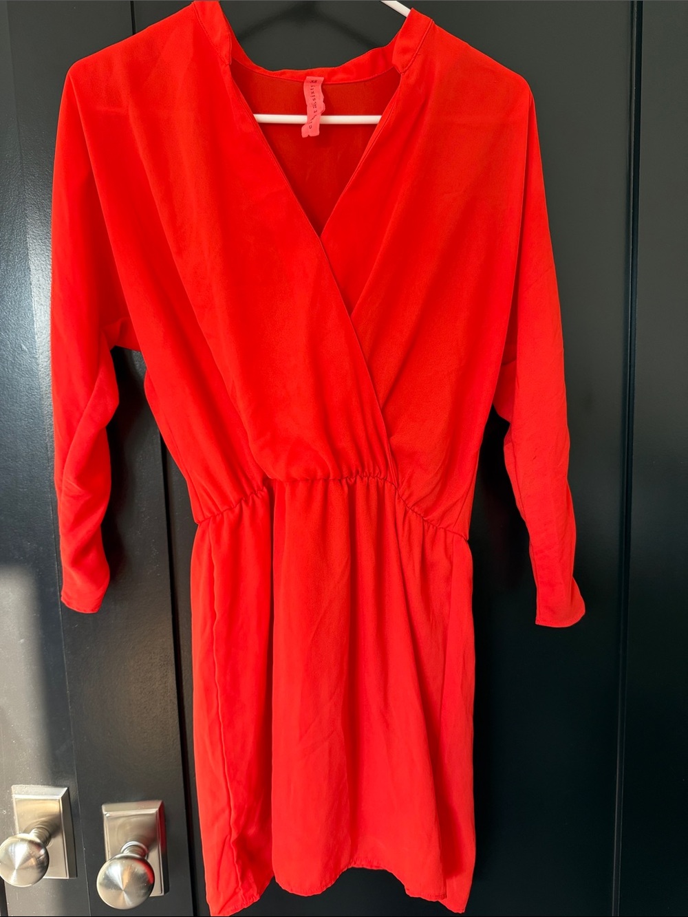 Eight Sixty Red Long Sleeve Wrap Dress
